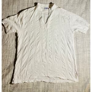 Kamba Collection - Made in Greece - Women's All Cotton White Classic Top Size S